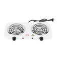 thumbnail image 3 of Double Burner Cooktop Compact for Home, Travel, Outdoor Activities Power Indicator Lights 2000W Adjustable Temperature Knob Electric Cooktop, 3 of 8
