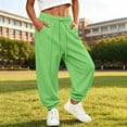 thumbnail image 4 of Wilark Girls Sweatpants with Pockets Running Casual Fashion Drawstring Elastic Waist Baggy Joggers for Kids Green 12, 4 of 9