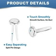 thumbnail image 4 of Uxcell 1000Pcs Paper Brass Fasteners Split Pins Silver Tone 0.2 x 0.35", 4 of 7