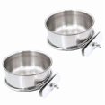 thumbnail image 1 of 2 Pack Bird Ca Food Dispenser Parrot Food Dish Bird Er For Ca, Less Steel Bird Food H Container For, 1 of 5