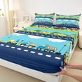 thumbnail image 3 of Castle Fairy Kids Teens Boys Kawaii Truck 4pcs Bed Sheets,Cartoon Car Tractor King Sheets,Construction Vehicles Super Cozy Sheet Set,Lightweight Room Decor, 3 of 7