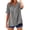Gray, variant on Linen Button Down Shirts For Women Short Sleeve Henley Tops Linen Blend Tops For Women Gauze Tunic Tops For Women Gauze Shirts For Women Beach Outfits For Women Cotton Boho Tops