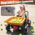 thumbnail image 6 of Joyracer 24 Volt Ride on Toys with Remote, Power Truck Wheels with Metal Frame, Bluetooth, Dump Bed, Shovel, Gift for Toddlers, Brownish Yellow, 6 of 13