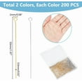 thumbnail image 3 of 400pcs Stainless Steel Head Straight Head Pin with 2mm Hole Metal Eye Pins Head Pins Findings for Earring Bracelet Jewelry Making, 3 of 9