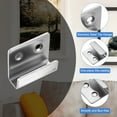 thumbnail image 3 of Uxcell 10 Pcs Soporte de Azulejos de Acero Inoxidable Color Plata Ancho Interior 0.39", 3 of 7