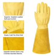 thumbnail image 2 of Guantes de jardinería KAIYANG para hombres y mujeres Poda de rosas y espinas Cuero de vaca duradero, 2 of 4