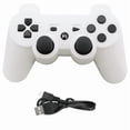 thumbnail image 3 of RetroFam 2 Pack Wireless Controller compatible for Playstation PS3 Console, White and Black, 3 of 5
