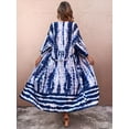 thumbnail image 3 of Charmo Womens Geometric Print Swim Cover Up Open Front Loose Casual Resort Beachwear, 3 of 3