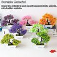 thumbnail image 4 of Artificial Plants Pine Simulation Bonsai Small Tree Pot Faux Plastic Artificial Potted Plastic Home Living Room Table Decor Party Craft Green, 4 of 7