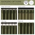 thumbnail image 4 of Cortinas Drapenova de terciopelo blackout, 2 paneles, 102 x 213 cm, verde, 4 of 9