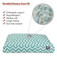 thumbnail image 3 of Majestic Pet | Chevron Shredded Memory Foam Rectangle Pet Bed For Dogs, Removable Cover, Teal, Small, 3 of 6
