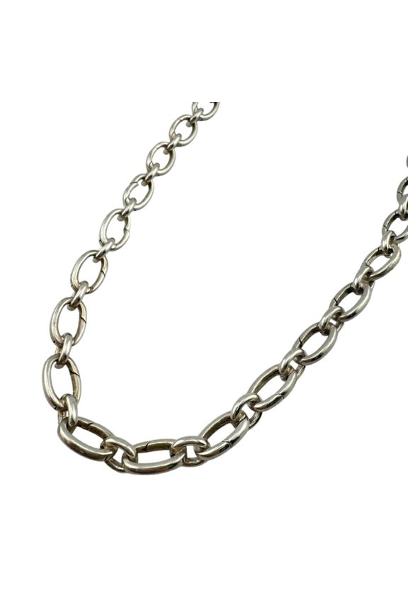Pre-Owned TIFFANY & Co. Tiffany Clasping Link Necklace Chain Silver Unisex