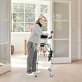 thumbnail image 2 of Costway Versatile Rolling Walker All Terrain Stand-Assist Walker with 2 Premium Wheels Sliver, 2 of 10