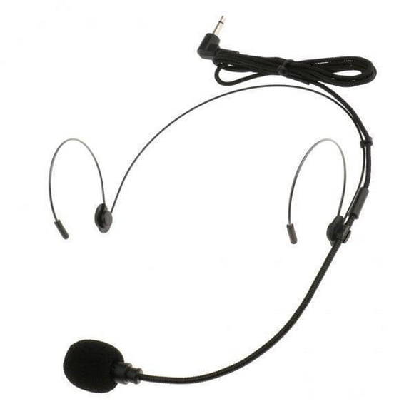 Auriculares con gancho para la oreja Micrófono tipo diadema Negro 3,5 mm Derecha 2 piezas Hugo Micrófono de auriculares de 3 pines