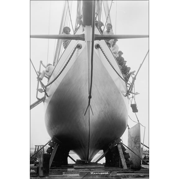 24"x36" Gallery Poster, the Mayflower, built by George Lawley & Son, MA 1899