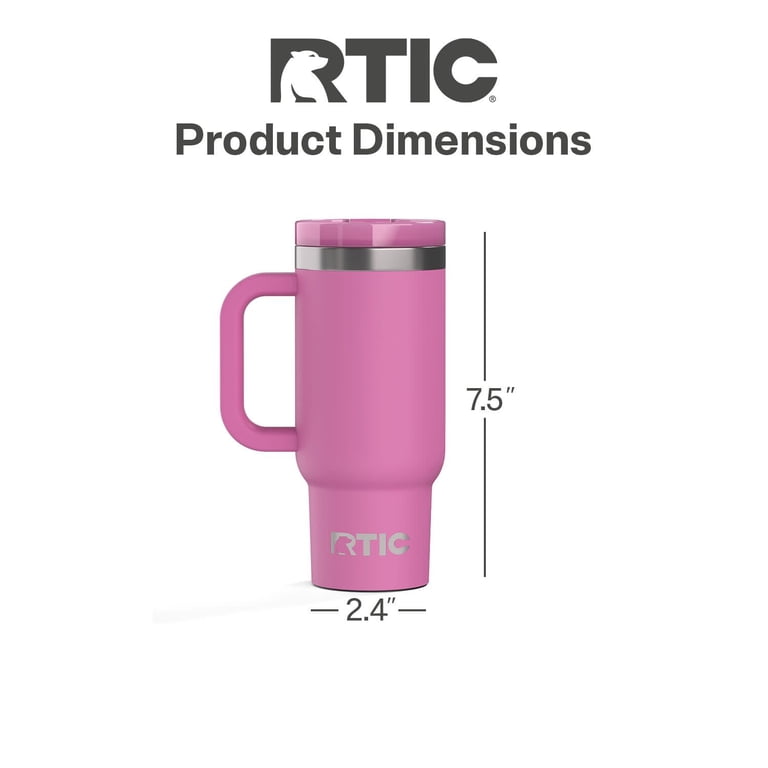 RTIC 16 oz Ceramic Lined Road Trip Tumbler with Handle and Leak