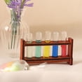 thumbnail image 2 of Miangastore 1 Set Mini House Test Tubes with Wooden Rack Miniature Laboratory Equipment, 2 of 8