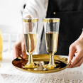 thumbnail image 3 of 36X Wedding Champagne Flute Disposable Plastic Wedding Cup Champagne Glass Drinking Utensils -, 3 of 7