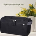 thumbnail image 4 of Men Toiletry Storage Bag Organizer Waterproof Large Capacity Male Cosmetic Case Travel Tote, Black, 4 of 10