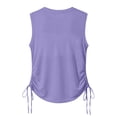 thumbnail image 6 of JIAYUE Women's Athletic T-Shirt Breathable Performance Sleeveless Round Neck Pure Color For Workouts Gym Running And Daily Wear Wicking Comfortable Tops For Female, 6 of 6