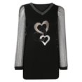 thumbnail image 4 of Blusa informal de manga larga con cuello en V para mujer Pompotops gfhjh22092, 4 of 8