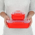 thumbnail image 3 of Sistema Heat and Eat Microwave Set, Locking Clips & Steam Release Vents, BPA-Free, 4 Pack (2x 1.25 L + 2x 525 mL), 3 of 7