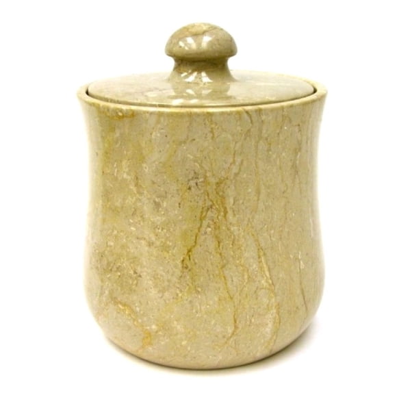 Nature Home Decor JRMD479SB Sahara Beige Marble 9-inch Tall Kitchen Canister/Cookie Jar