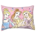 thumbnail image 4 of Disney Princess Kids Comforter and Sham, 2-Piece Set, Twin/Full, Reversible, Pink and White, 4 of 8