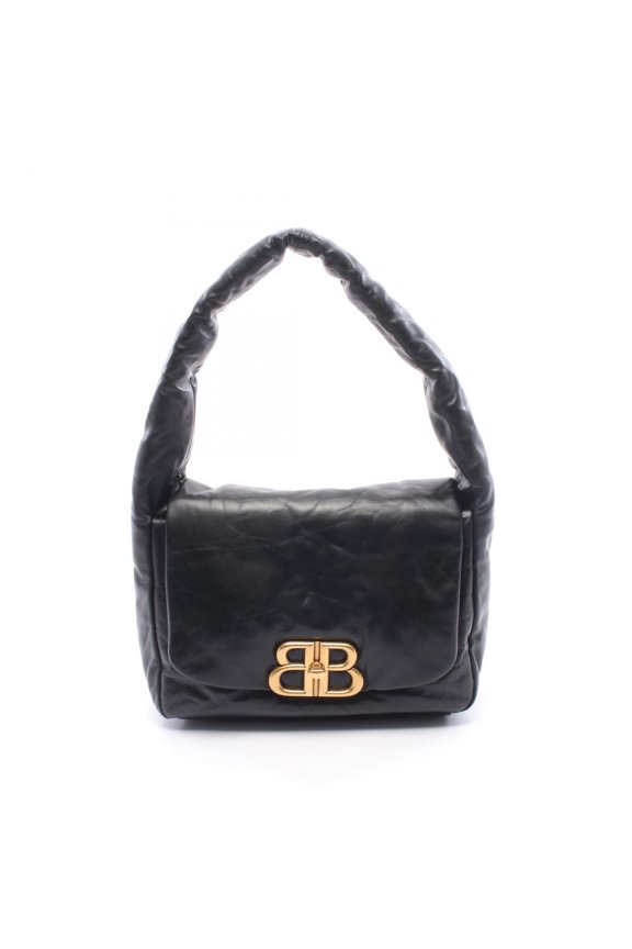 Pre-Owned Balenciaga Monaco Sling Bag Shoulder Handbag Leather Women's Black 787896