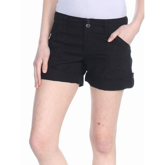 SANCTUARY Womens Black Cuffed Shorts 24 Waist