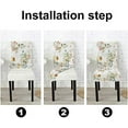 thumbnail image 4 of Dining Room Chair Covers 6 Pack Stretch Watercolor Floral Dining Chair Cover Washable Kitchen Chair Slipcovers Seat Protector for Home or Dining Room, 4 of 6