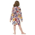 thumbnail image 7 of FORMRS Niños Bathrobe Unisex Hooded Robe Soft Plush Pajamas Sleepwear, Size 4-6T, Colorful Flowers Pattern, 7 of 7