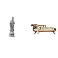thumbnail image 1 of Escultura de Buda Guan Yin, adorno de piedra, colección Feng Shui, figura femenina, sofá en miniatura de madera, modelo de banco, silla, muebles, 1 of 8