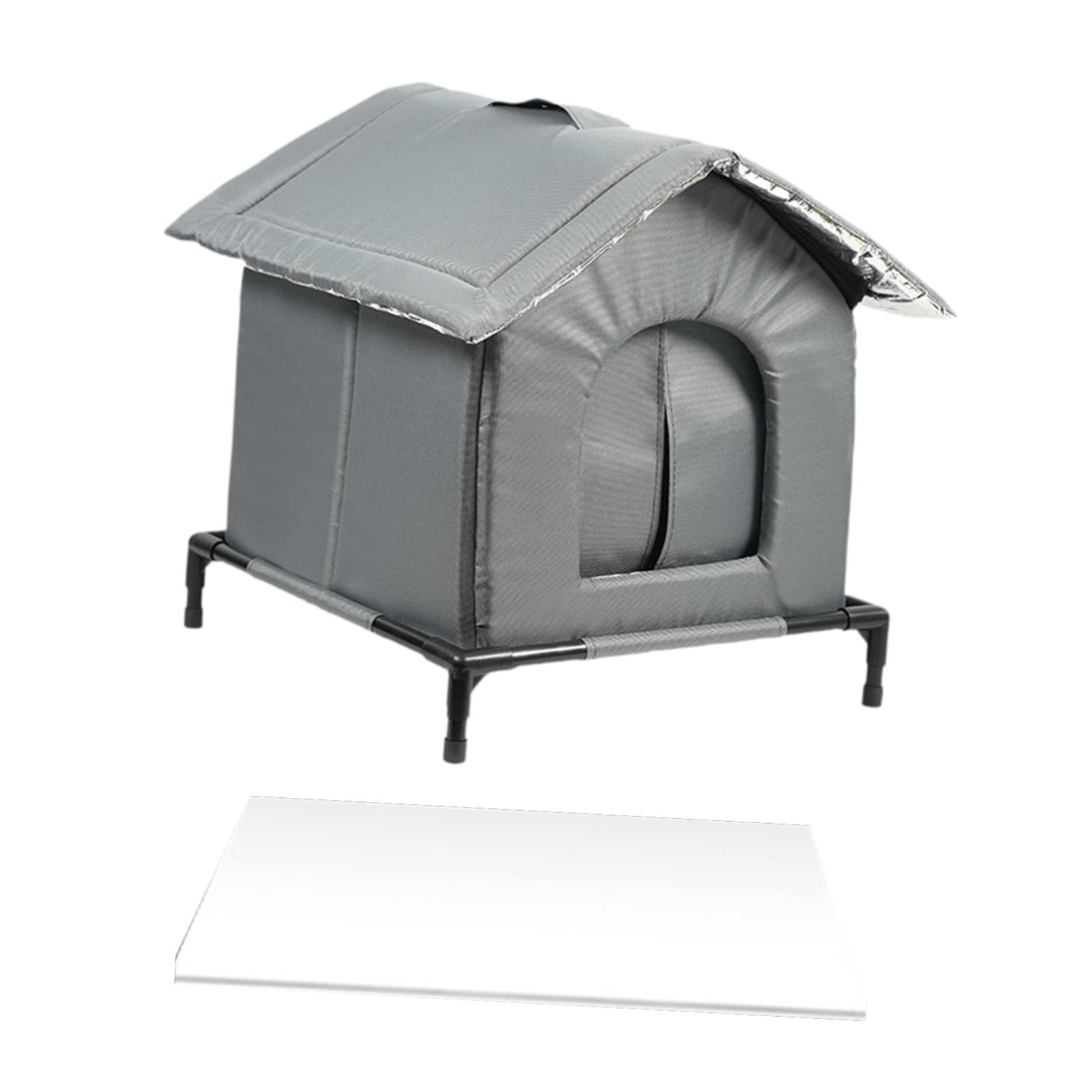 Bvdfgk Outdoor Cat House Cats Tent Portable Weatherproof Elevated Feral Cat Shelter Pet S