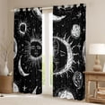 thumbnail image 2 of Homewish Bohemian Sun Moon Blackout Curtains Set of 2 (52x84 Each) for Teens, Black White Starry Sky Window Curtains, Mystic Stars Planet Curtains and Drapes, Living Room Curtains Decor, 2 of 5