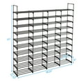 thumbnail image 2 of CREATIVE HOBBIES 10-Tier Shoe Rack, Storage Storage Organizer, Holds up to 80 Pairs, Metal Frame, Non-Woven Fabric, for Living Room, Hallway, 67"D x 11.75"W x 68.25"H, Black, 2 of 7