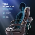 thumbnail image 5 of Bestco Reclining Home Office Desk Chair with Footrest Massage Adjustable Height Brown, 5 of 12