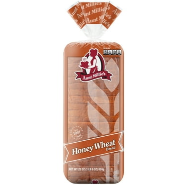 Aunt Millie's Honey Wheat Bread Loaf, 22 oz, 20 Ct