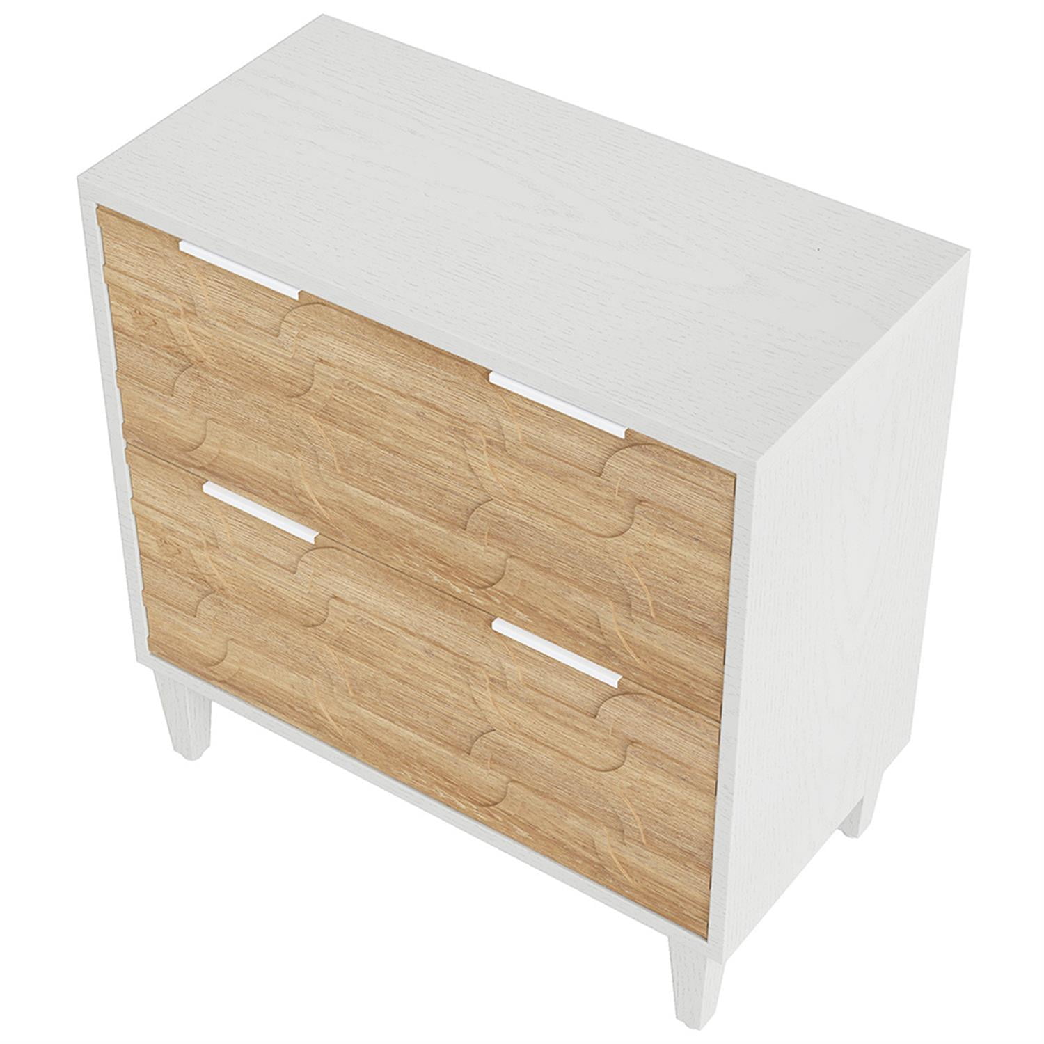 Demi Bonn 2-Drawer File Cabinet, Wood Filing Cabinet for Home Office, Printer Stand, for A4, Letter-Size Documents, Storage Cabinet for Home Office, White