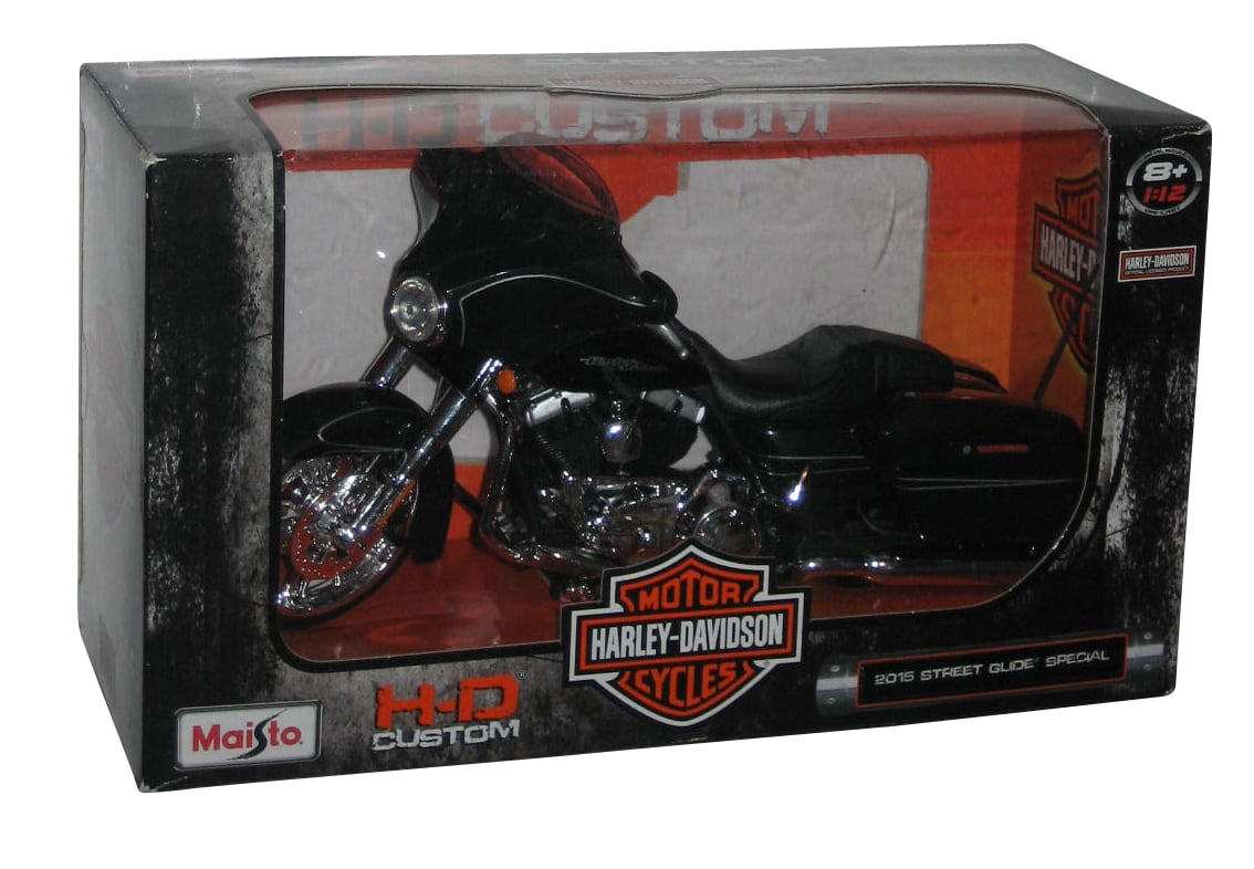 Harley Davidson Motorcycles Tobar 1 12 Scale H D Custom Maisto Black Bike Toy Walmart Com