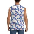 thumbnail image 4 of Balery Cute White Rabbit Men's Sleeveless Muscle Shirts Workout Tank Top, Moisture Wicking, Odor Protection-3X-Large, 4 of 8
