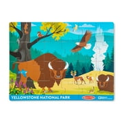 Melissa & Doug Yellowstone National Park Wooden Jigsaw Puzzle 24 Pieces, Animal and Plant ID Guide - FSC Certified