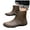 Brown, variant on Rain Boots for Women Men Lightweight Water-proof Water Shoes Mid Calf Non Slip Garden Boots