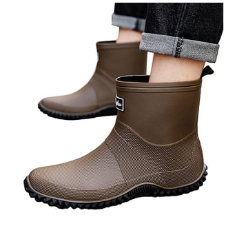Staheekum Ankle Rain Boots Mens Size 10 Rubber Comfort Slip On ii Amazon.com: Staheekum Waterproof Ankle Rain Shoe Olive 12 M  main image 3