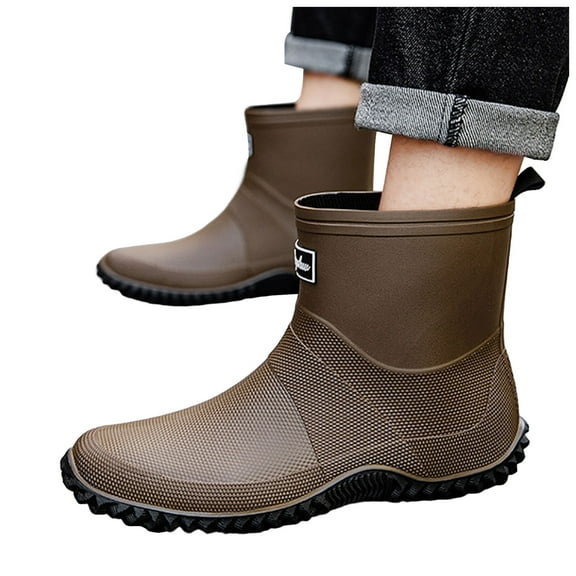 Chenyee Rain Boots for Women Men Lightweight Water-proof Water Shoes Mid Calf Non Slip Garden Boots