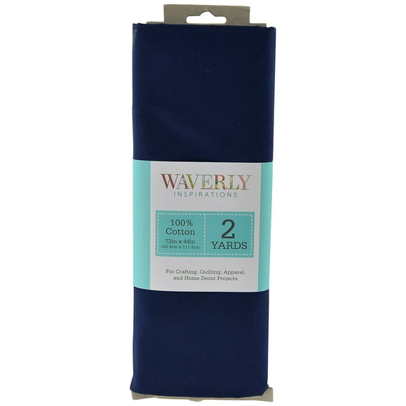 Waverly Inspirations 2 Yard Cut 100% Cotton Solid Fabric Ink, 44" Wide for Quilting & Sewing