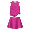 thumbnail image 3 of Grblisyd Girls Summer Outfits Solid Color Tennis Skirt Sets Sleeveless Tank Tops and Pleated Skirts 2 Piece Outfit Activewear Clothes 5-12 Years, 3 of 6