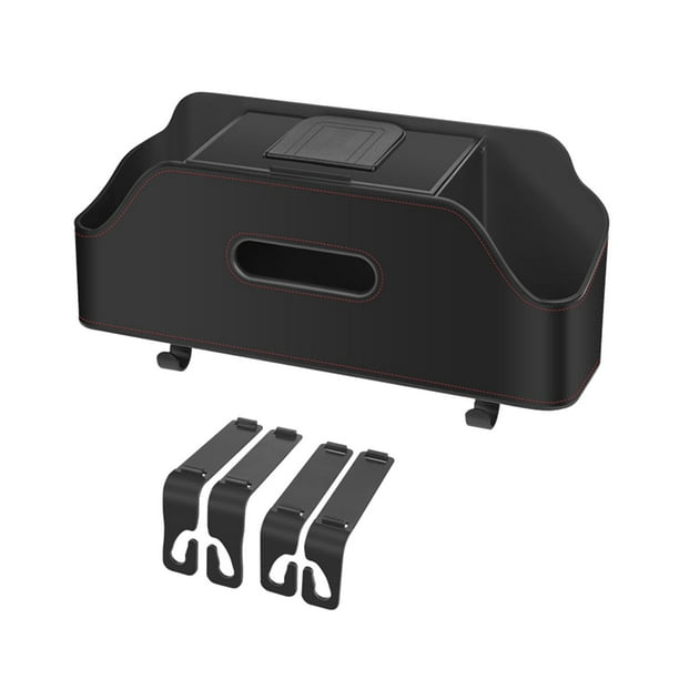 Organizador para asiento trasero de coche Zulema almacenamiento de accesorios de viaje respaldo de asiento negro