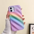 thumbnail image 4 of Compatible with iPhone Case,Cute Rainbow Curly Wave Water Ripple Shape Pattern Protection Soft Shockproof Cover Phone Case (Purple,iPhone Xs Max), 4 of 7