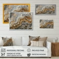 thumbnail image 4 of Designart "Gold And Grey A Marble Effect II" Abstract Marble Wall Art For Bathroom, 4 of 5